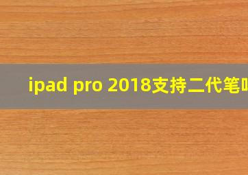 ipad pro 2018支持二代笔吗